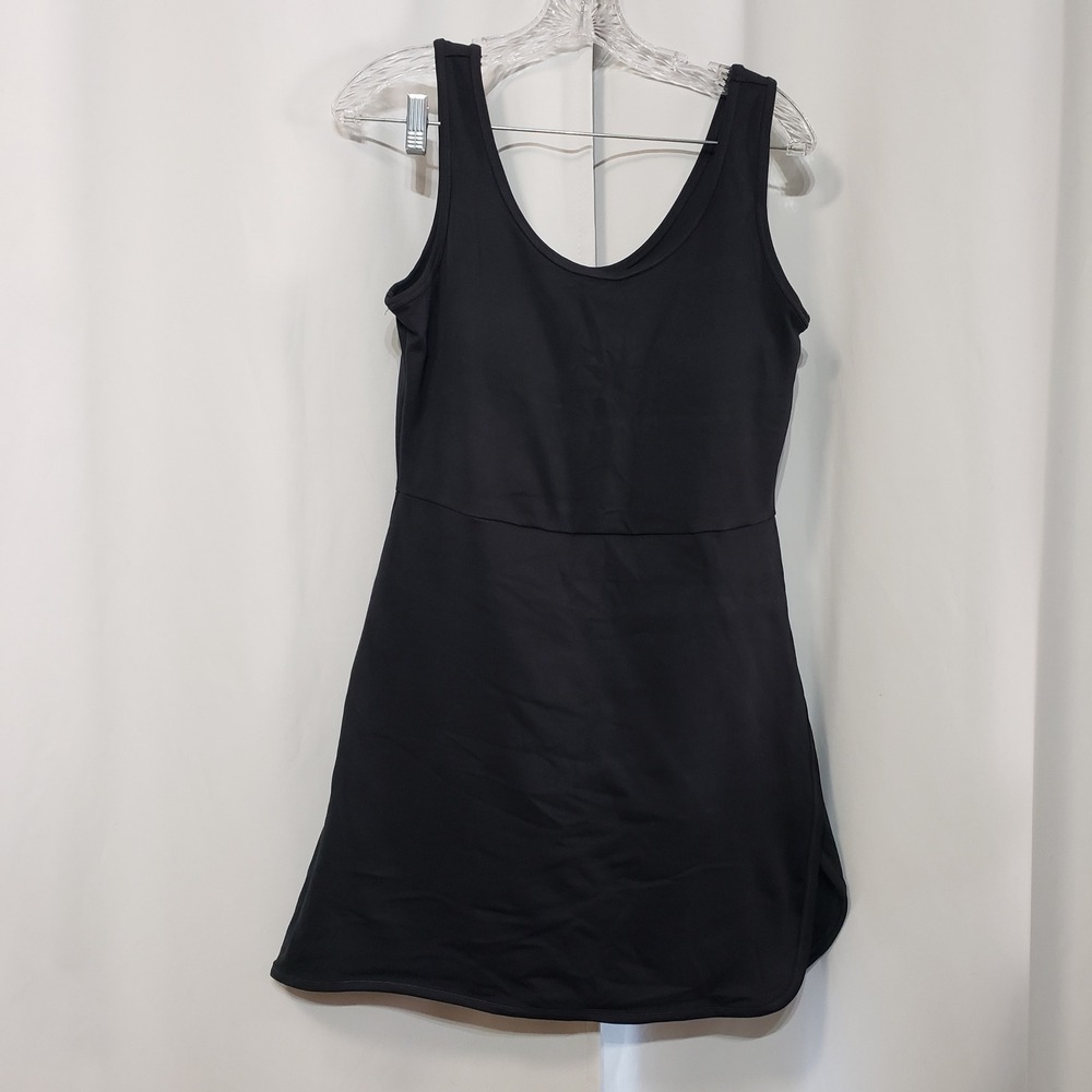 Balance Collection Womens Black Activewear Exercise Dress Built-in Shorts Large